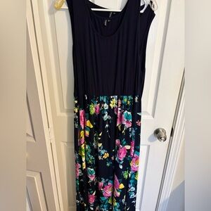 Floral Sleeveless Maxi Summer Dress - XL
